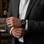 Emporio Armani Aviator AR60028 43mm Men's Automatic Watch – Black Open-Heart & Black Genuine Leather Strap