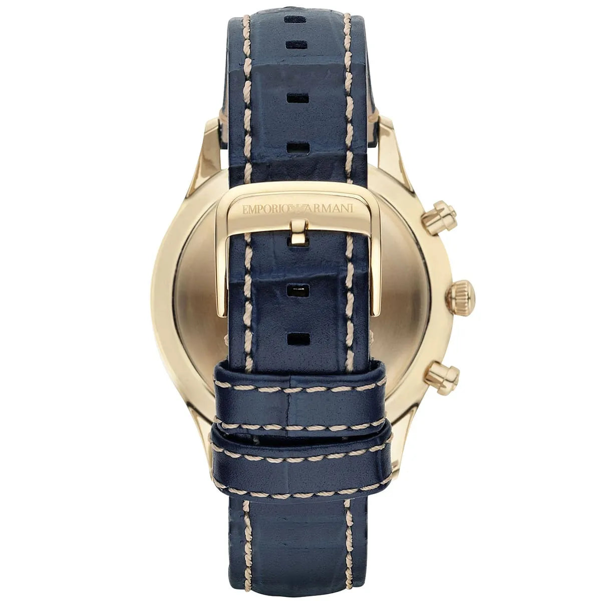 Emporio Armani Beta AR1862 Men's Chronograph Watch – Blue & Blue Genuine Leather Strap