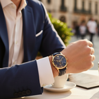 Emporio Armani Beta AR1862 Men's Chronograph Watch – Blue & Blue Genuine Leather Strap