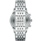 Emporio Armani Beta AR1863 43mm Men's Chronograph Watch – Black & Silver-Tone Stainless Steel Bracelet