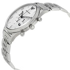 Emporio Armani Beta AR1879 43mm Men's Chronograph Watch – White & Silver-Tone Stainless Steel Bracelet
