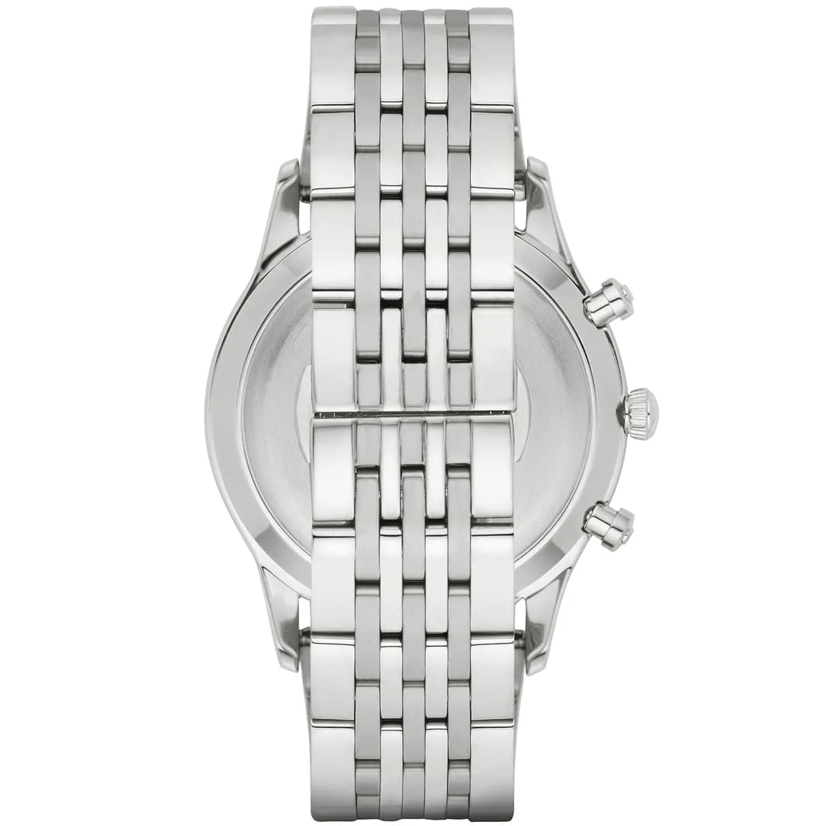 Emporio Armani Beta AR1879 43mm Men's Chronograph Watch – White & Silver-Tone Stainless Steel Bracelet