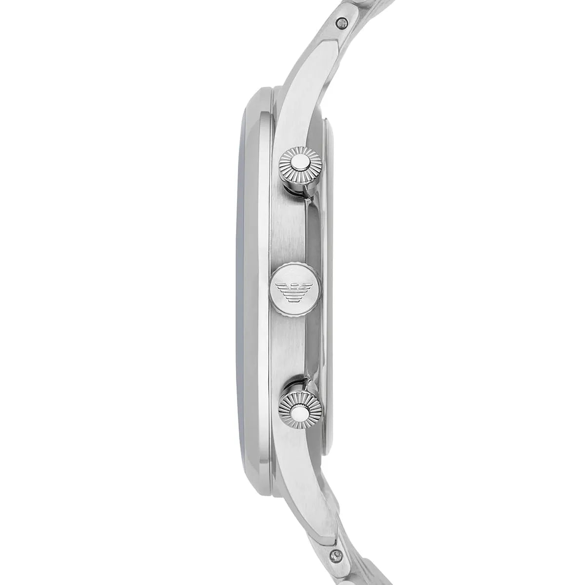 Emporio Armani Beta AR1879 43mm Men's Chronograph Watch – White & Silver-Tone Stainless Steel Bracelet