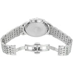 Emporio Armani Beta AR1942 43mm Men's Chronograph Watch – Navy Blue Sunray & Silver-Tone Stainless Steel Bracelet