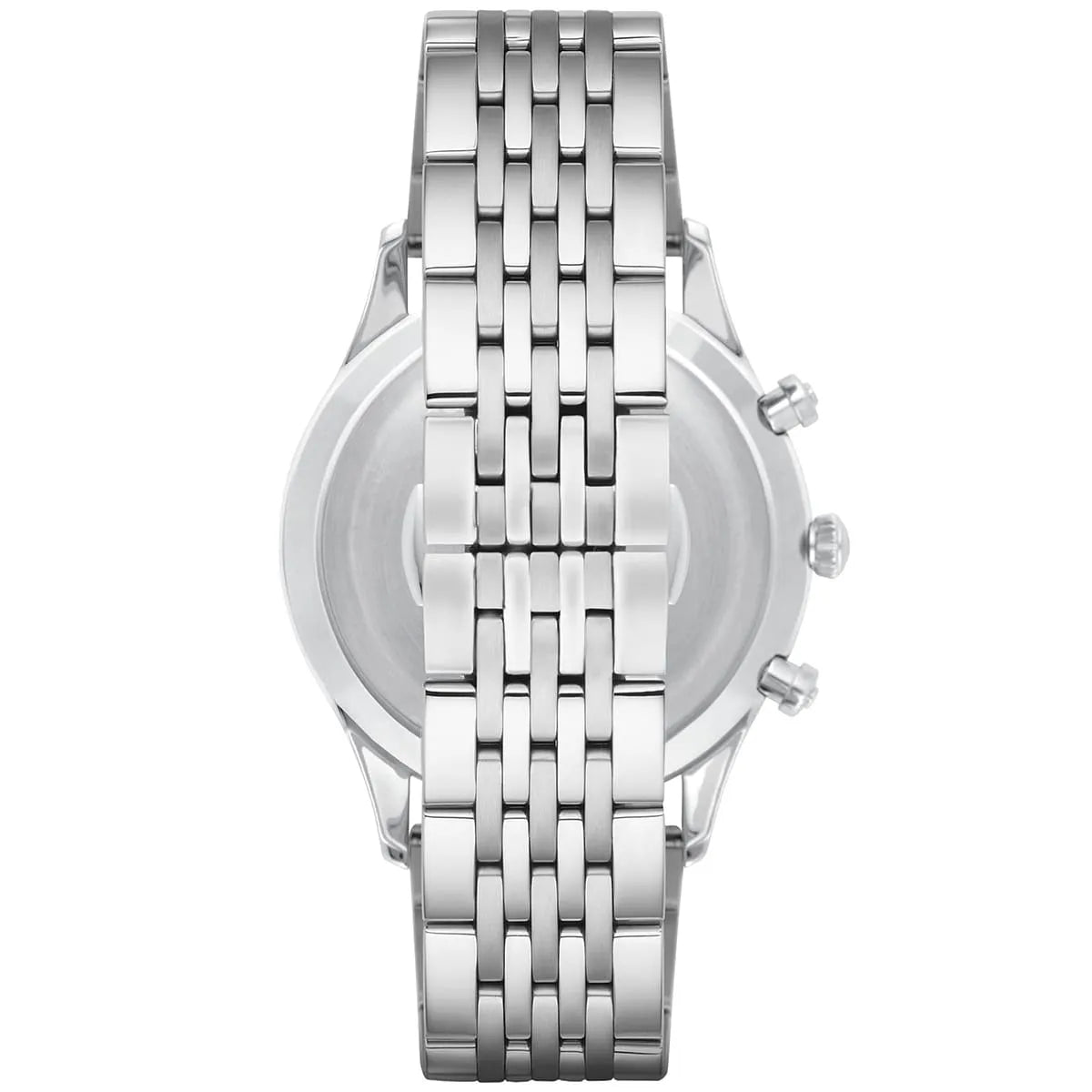 Emporio Armani Beta AR1942 43mm Men's Chronograph Watch – Navy Blue Sunray & Silver-Tone Stainless Steel Bracelet