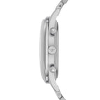 Emporio Armani Beta AR1942 43mm Men's Chronograph Watch – Navy Blue Sunray & Silver-Tone Stainless Steel Bracelet