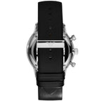 Emporio Armani Classic AR0385 43mm Men's Chronograph Watch – White & Black Genuine Leather Strap
