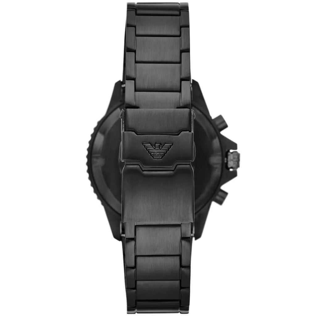 Emporio Armani Diver AR11363 Men's Chronograph Watch – Black & Black Stainless Steel Bracelet