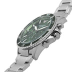 Emporio Armani Diver AR11500 Men's Chronograph Watch – Green Sunray & Green Stainless Steel Bracelet