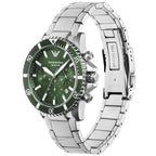 Emporio Armani Diver AR11500 Men's Chronograph Watch – Green Sunray & Green Stainless Steel Bracelet