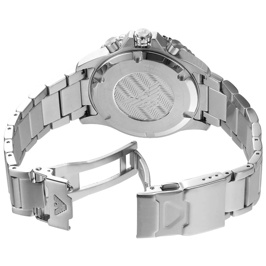 Emporio Armani Diver AR11500 Men's Chronograph Watch – Green Sunray & Green Stainless Steel Bracelet