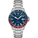 Emporio Armani Diver AR11590 43mm Men's Quartz Watch – Blue & Silver-Tone Stainless Steel Bracelet