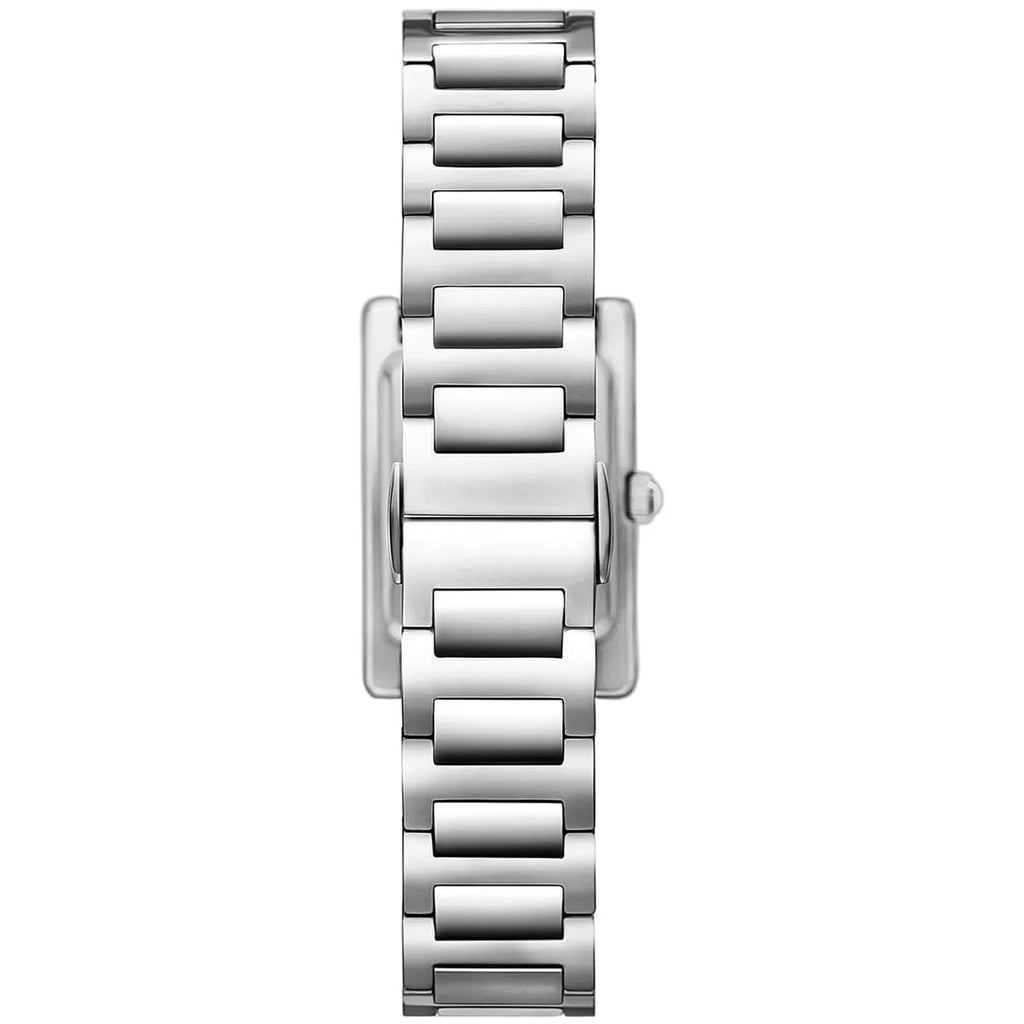 Emporio Armani Genni AR11625 32mm Women's Quartz Watch – White Mother-of-Pearl Crystal-Set & Silver Stainless Steel Bracelet