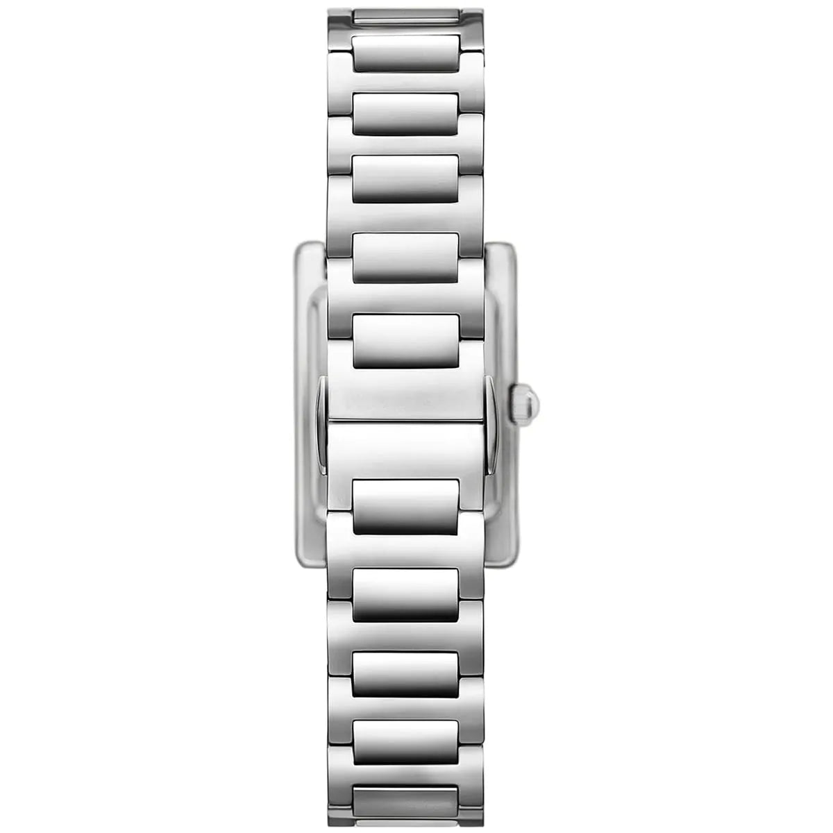 Emporio Armani Genni AR11625 32mm Women's Quartz Watch – White Mother-of-Pearl Crystal-Set & Silver Stainless Steel Bracelet