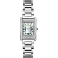 Emporio Armani Genni AR11625 32mm Women's Quartz Watch – White Mother-of-Pearl Crystal-Set & Silver Stainless Steel Bracelet