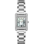Emporio Armani Genni AR11625 32mm Women's Quartz Watch – White Mother-of-Pearl Crystal-Set & Silver Stainless Steel Bracelet