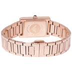 Emporio Armani Genni AR11641 32mm Women's Quartz Watch – Emerald Green Crystal-Set & Rose Gold Stainless Steel Bracelet