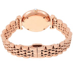 Emporio Armani Gianni T-Bar AR11110 32mm Women's Quartz Watch – Mother-of-Pearl Mosaic & Rose Gold-Tone Stainless Steel Bracelet