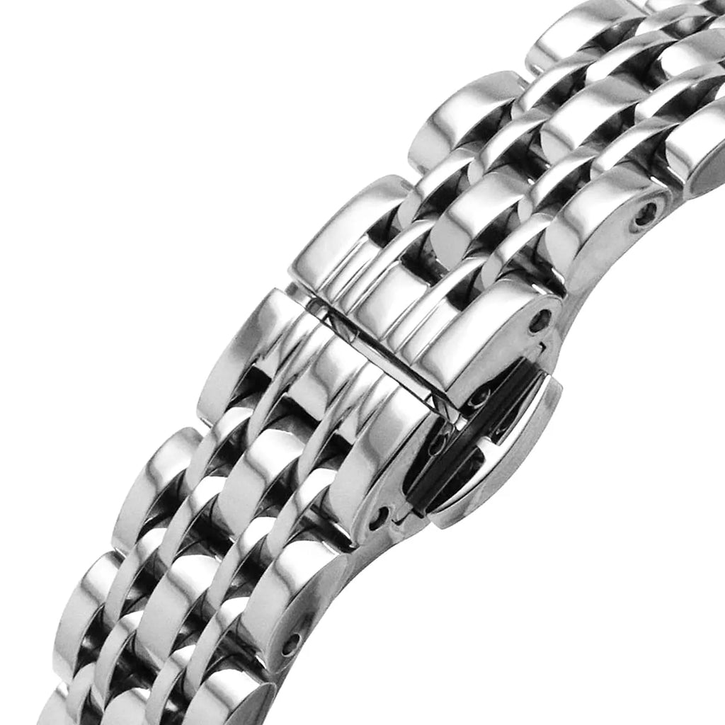 Emporio Armani Gianni T-Bar AR11445 32mm Women's Quartz Watch – Silver Crystal-Set & Silver Stainless Steel Bracelet