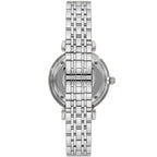 Emporio Armani Gianni T-Bar AR11445 32mm Women's Quartz Watch – Silver Crystal-Set & Silver Stainless Steel Bracelet