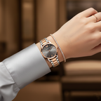 Emporio Armani Gianni T-Bar AR1725 32mm Women's Quartz Watch – Two-Tone Sunray & Two-Tone Silver and Rose Gold Stainless Steel Bracelet