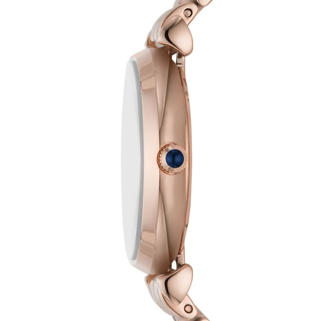 Emporio Armani Gianni T-Bar AR11423 32mm Women's Quartz Watch – Navy Blue & Rose Gold Stainless Steel Bracelet