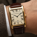 Emporio Armani Gino AR11665 Men's Quartz Watch – Cream & Black Genuine Leather Strap