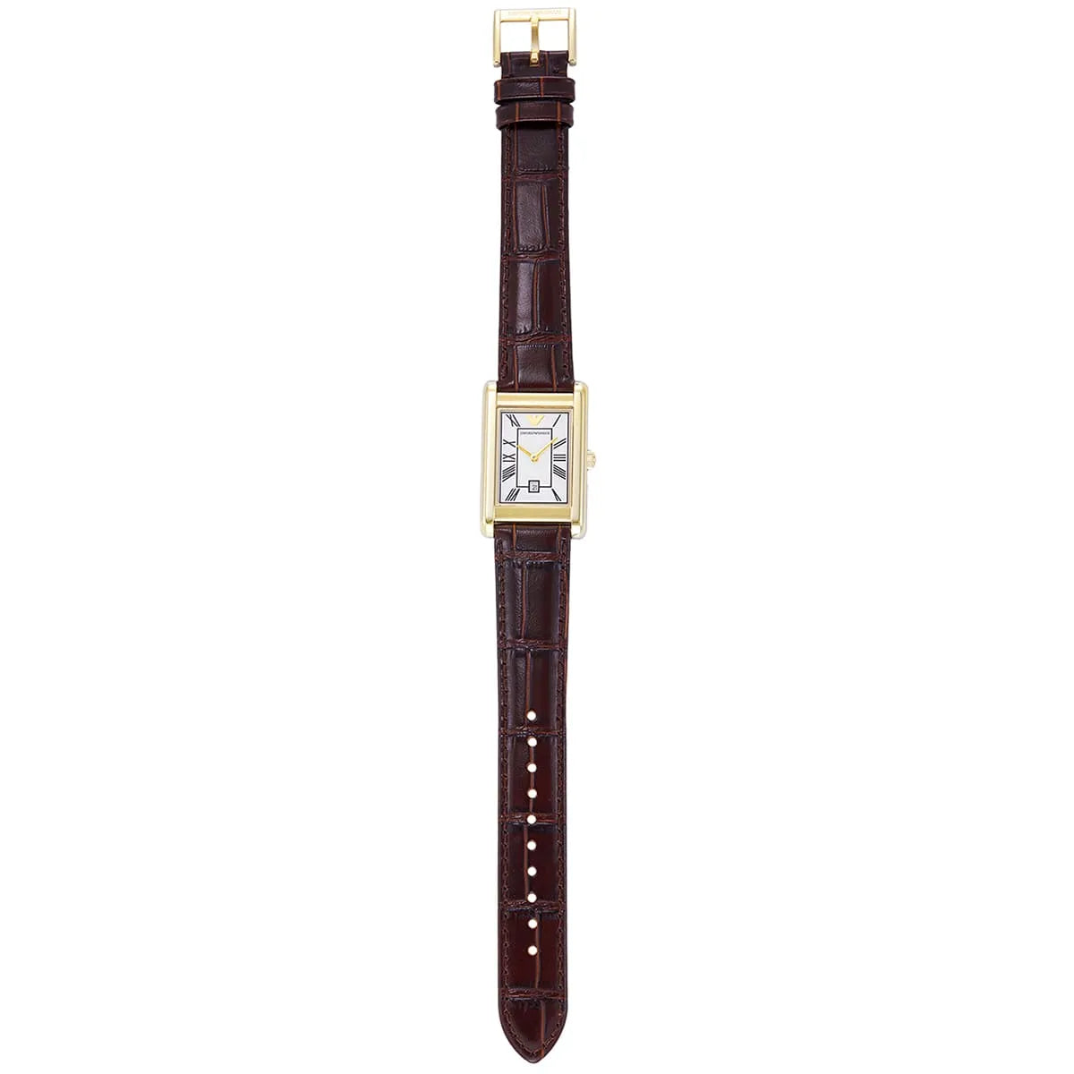 Emporio Armani Gino AR11665 Men's Quartz Watch – Cream & Black Genuine Leather Strap