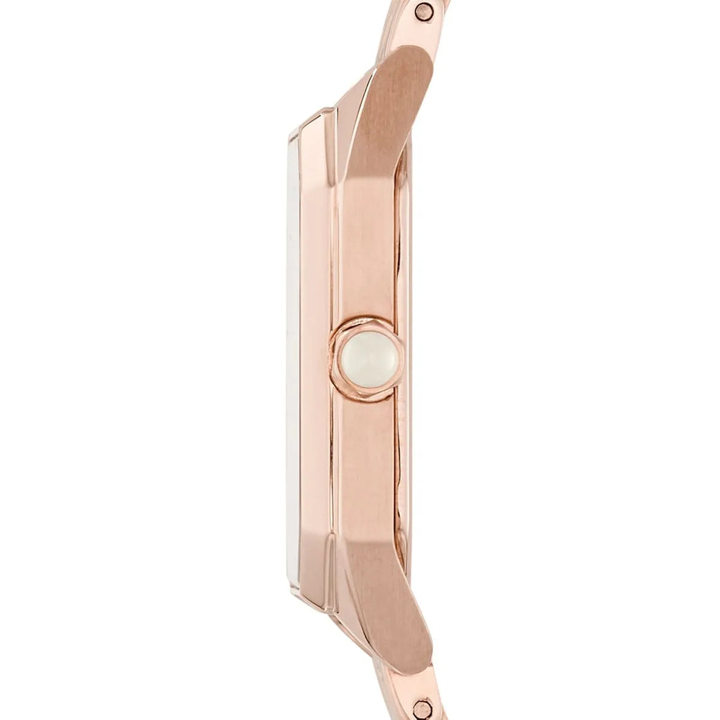 Emporio Armani Gioia AR11147 21mm Women's Quartz Watch – White Mother-of-Pearl & Rose Gold-Tone Stainless Steel Bracelet
