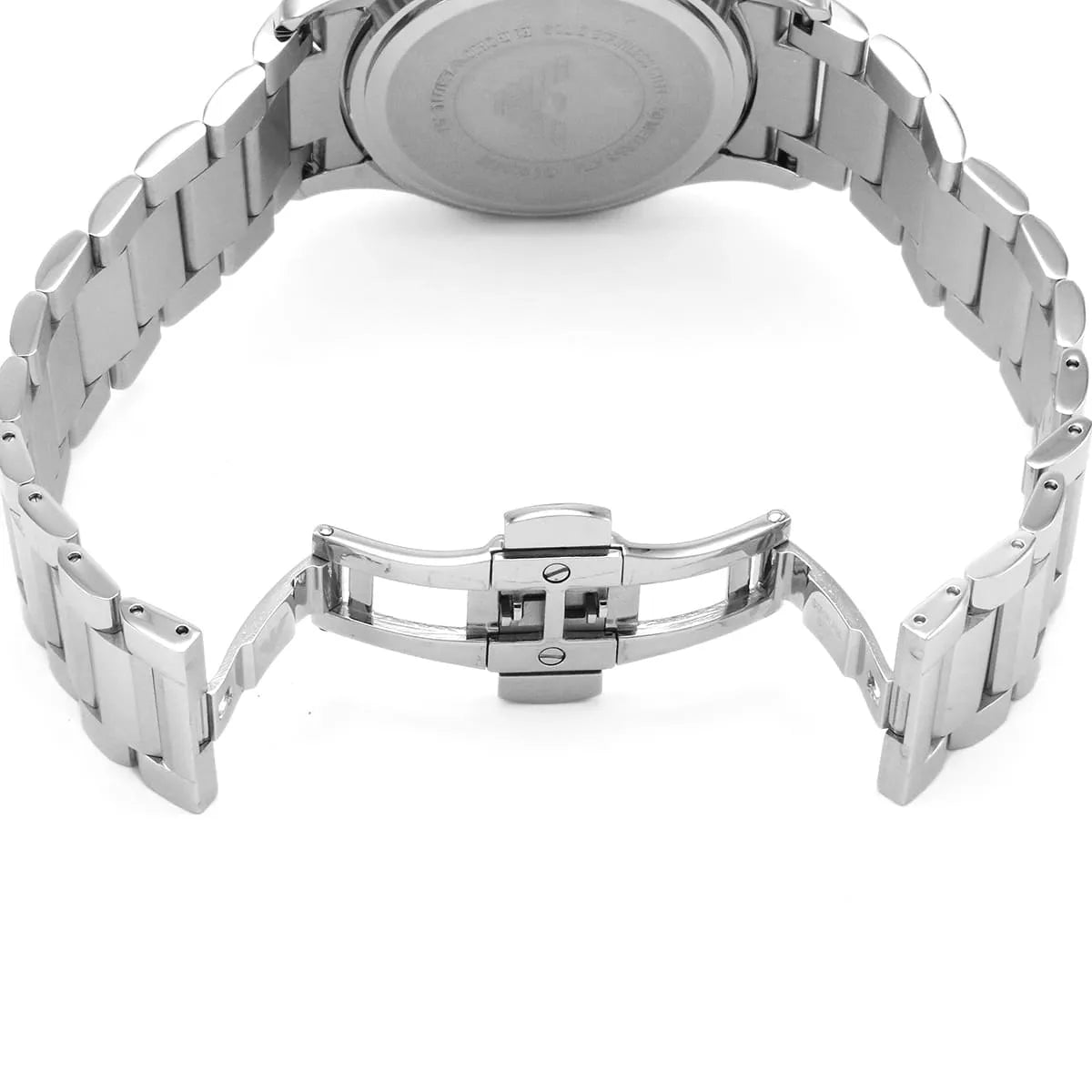 Emporio Armani Giovanni AR11208 43mm Men's Chronograph Watch – Black Sunray & Silver Stainless Steel Bracelet