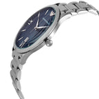 Emporio Armani Giovanni AR11227 43mm Men's Chronograph Watch – Blue Sunray & Black Stainless Steel Bracelet