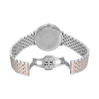 Emporio Armani Kappa AR11113 32mm Women's Quartz Watch – Silver Crystal-Set Floral & Two-Tone Silver and Rose Gold Stainless Steel Bracelet