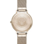 Emporio Armani Kappa AR11129 32mm Women's Quartz Watch – Gold Crystal-Set Sunray & Gold Stainless Steel Mesh Bracelet
