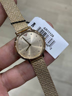 Emporio Armani Kappa AR11129 32mm Women's Quartz Watch – Gold Crystal-Set Sunray & Gold Stainless Steel Mesh Bracelet