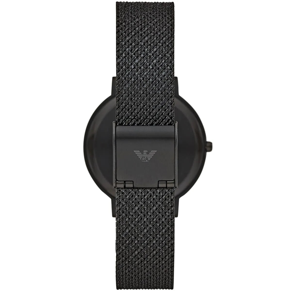 Emporio Armani Kappa AR11252 32mm Women's Quartz Watch – Black Crystal-Set Sunray & Black Stainless Steel Mesh Bracelet