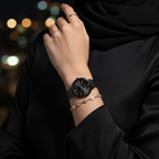Emporio Armani Kappa AR11252 32mm Women's Quartz Watch – Black Crystal-Set Sunray & Black Stainless Steel Mesh Bracelet