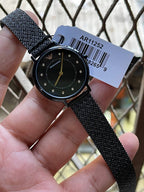 Emporio Armani Kappa AR11252 32mm Women's Quartz Watch – Black Crystal-Set Sunray & Black Stainless Steel Mesh Bracelet