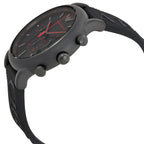Emporio Armani Luigi AR11024 46mm Men's Chronograph Watch – Black & Black Silicone Strap