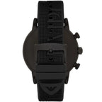 Emporio Armani Luigi AR11024 46mm Men's Chronograph Watch – Black & Black Silicone Strap