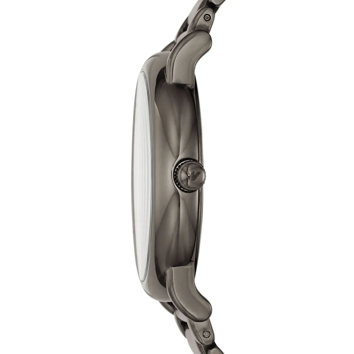 Emporio Armani Luigi AR11155 43mm Men's Quartz Watch – Gunmetal Textured & Gunmetal Stainless Steel Bracelet