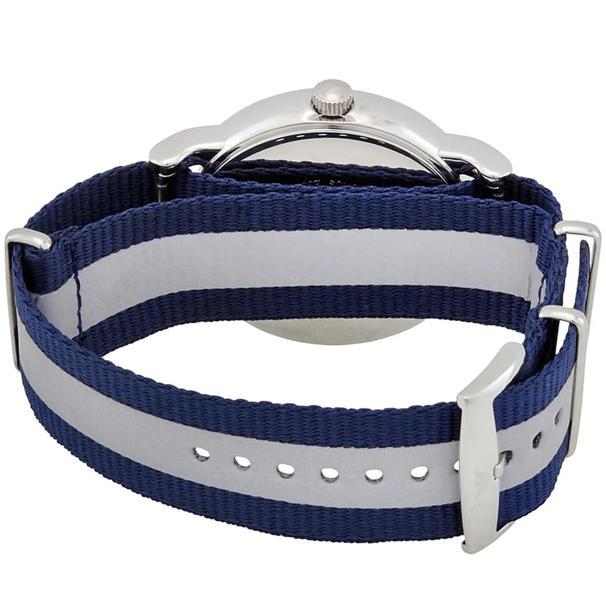 Emporio Armani Luigi AR11212 Men's Quartz Watch – Peach Sunray & Navy Blue Textile Strap