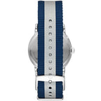 Emporio Armani Luigi AR11212 Men's Quartz Watch – Peach Sunray & Navy Blue Textile Strap