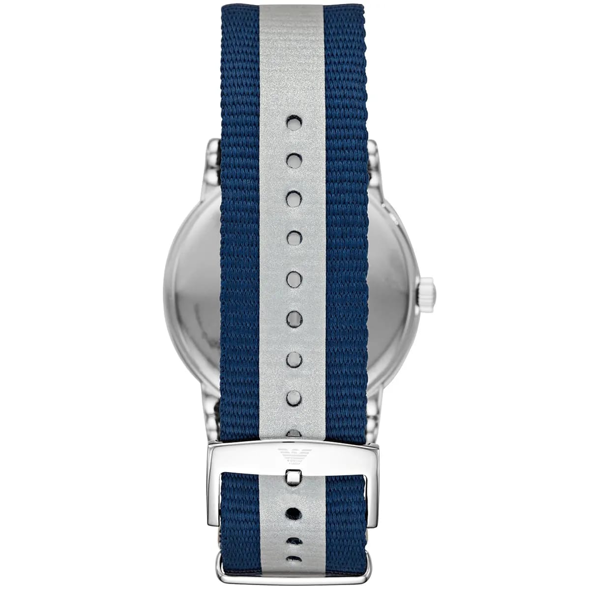 Emporio Armani Luigi AR11212 Men's Quartz Watch – Peach Sunray & Navy Blue Textile Strap