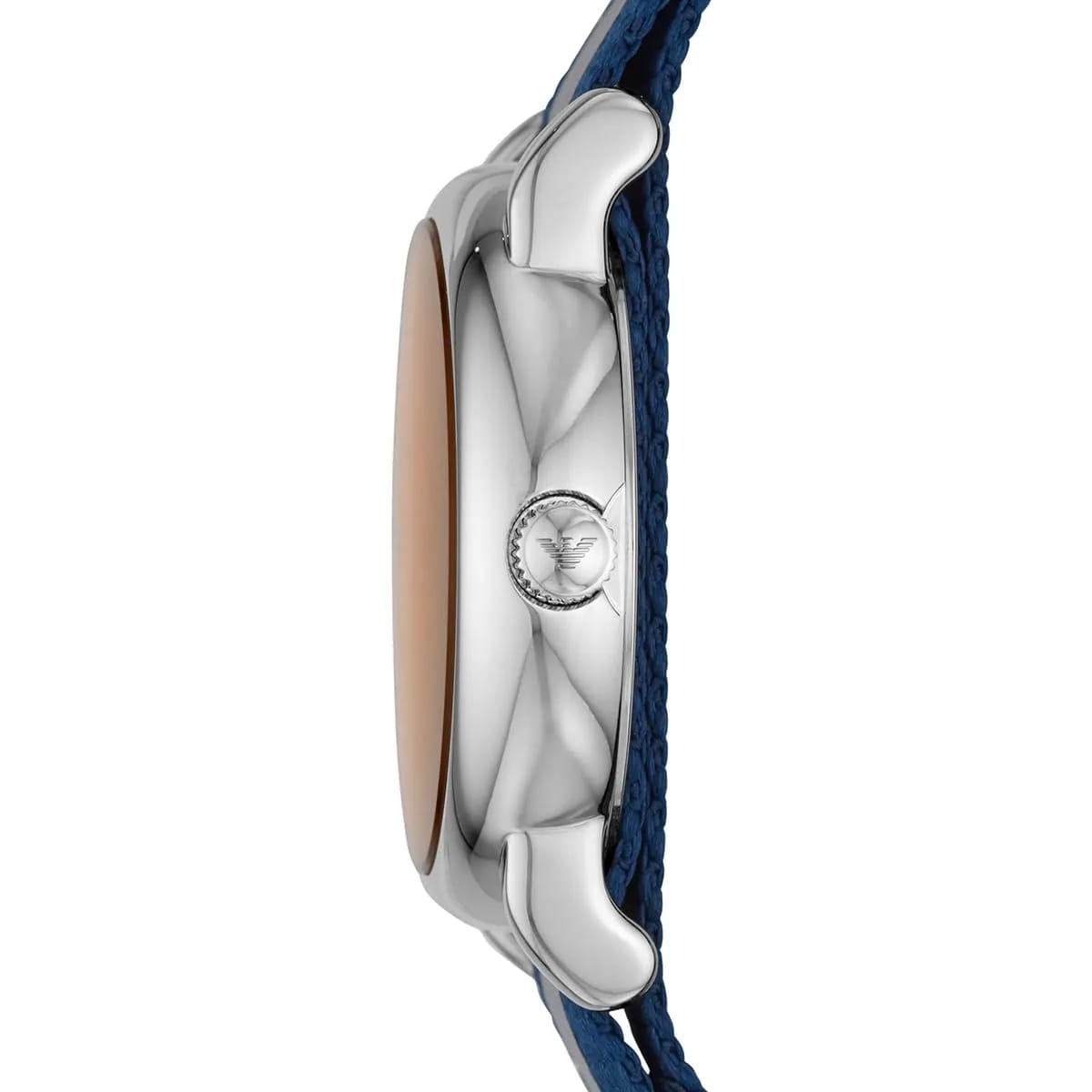 Emporio Armani Luigi AR11212 Men's Quartz Watch – Peach Sunray & Navy Blue Textile Strap
