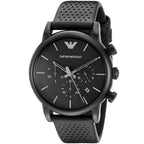 Emporio Armani Luigi AR1737 Men's Chronograph Watch – Black & Black Genuine Leather Strap
