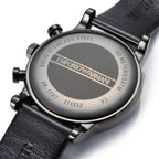 Emporio Armani Luigi AR1737 Men's Chronograph Watch – Black & Black Genuine Leather Strap