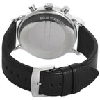 Emporio Armani Luigi AR1828 46mm Men's Chronograph Watch – Black & Black Genuine Leather Strap