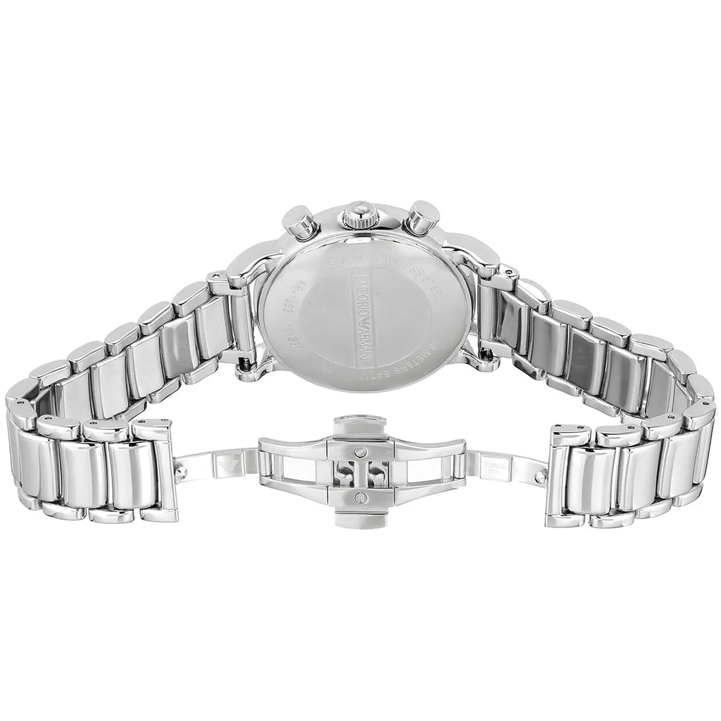 Emporio Armani Luigi AR1853 41mm Men's Chronograph Watch – Black & Silver-Tone Stainless Steel Bracelet