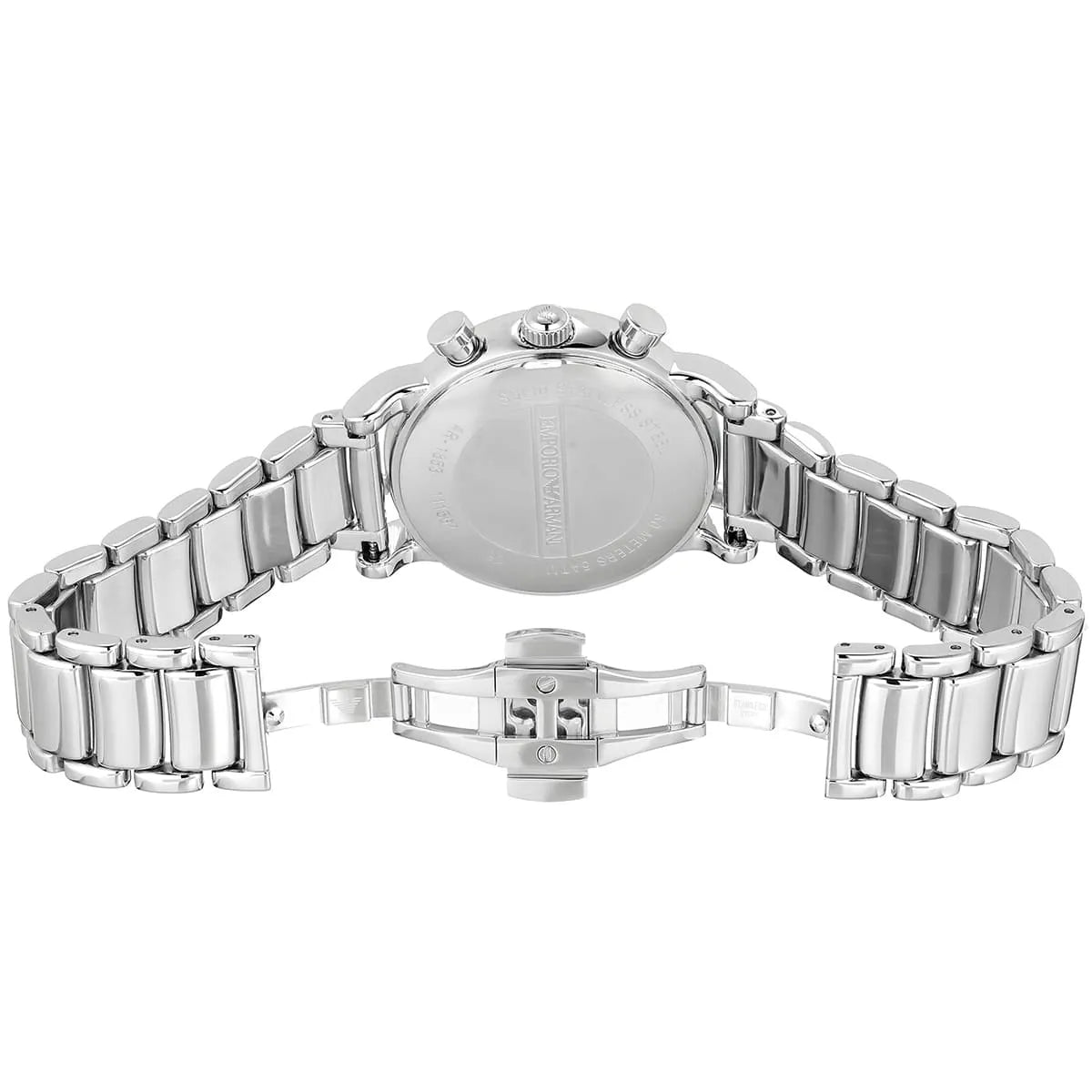 Emporio Armani Luigi AR1853 41mm Men's Chronograph Watch – Black & Silver-Tone Stainless Steel Bracelet