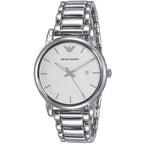 Emporio Armani Luigi AR1854 41mm Men's Quartz Watch – White & Silver-Tone Stainless Steel Bracelet